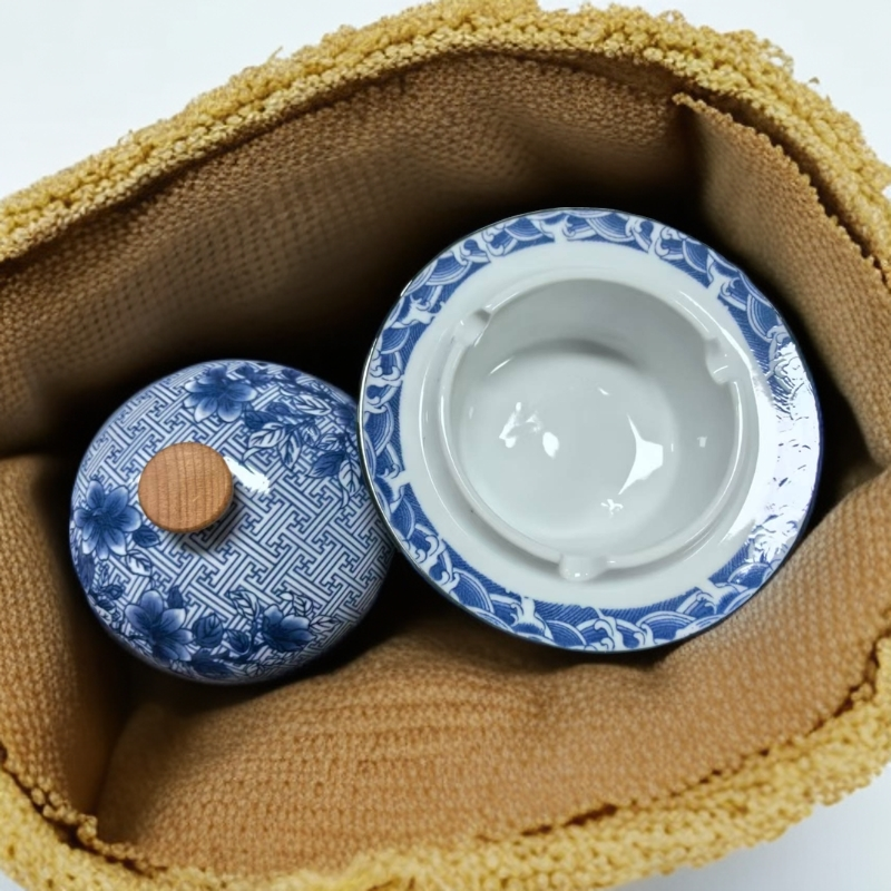 高端茶器山茶花烟灰缸