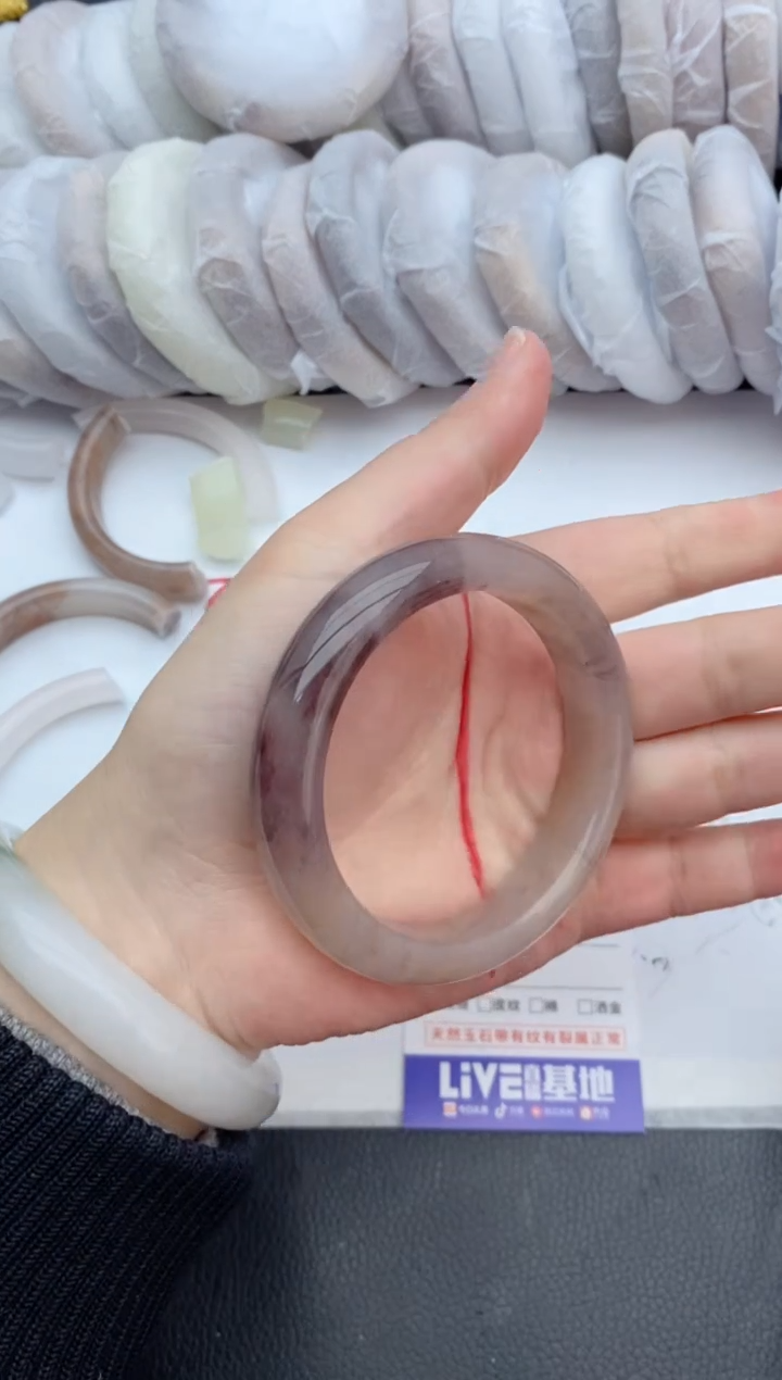 【闪购商品】石英质玉未镶嵌手镯88+55/56