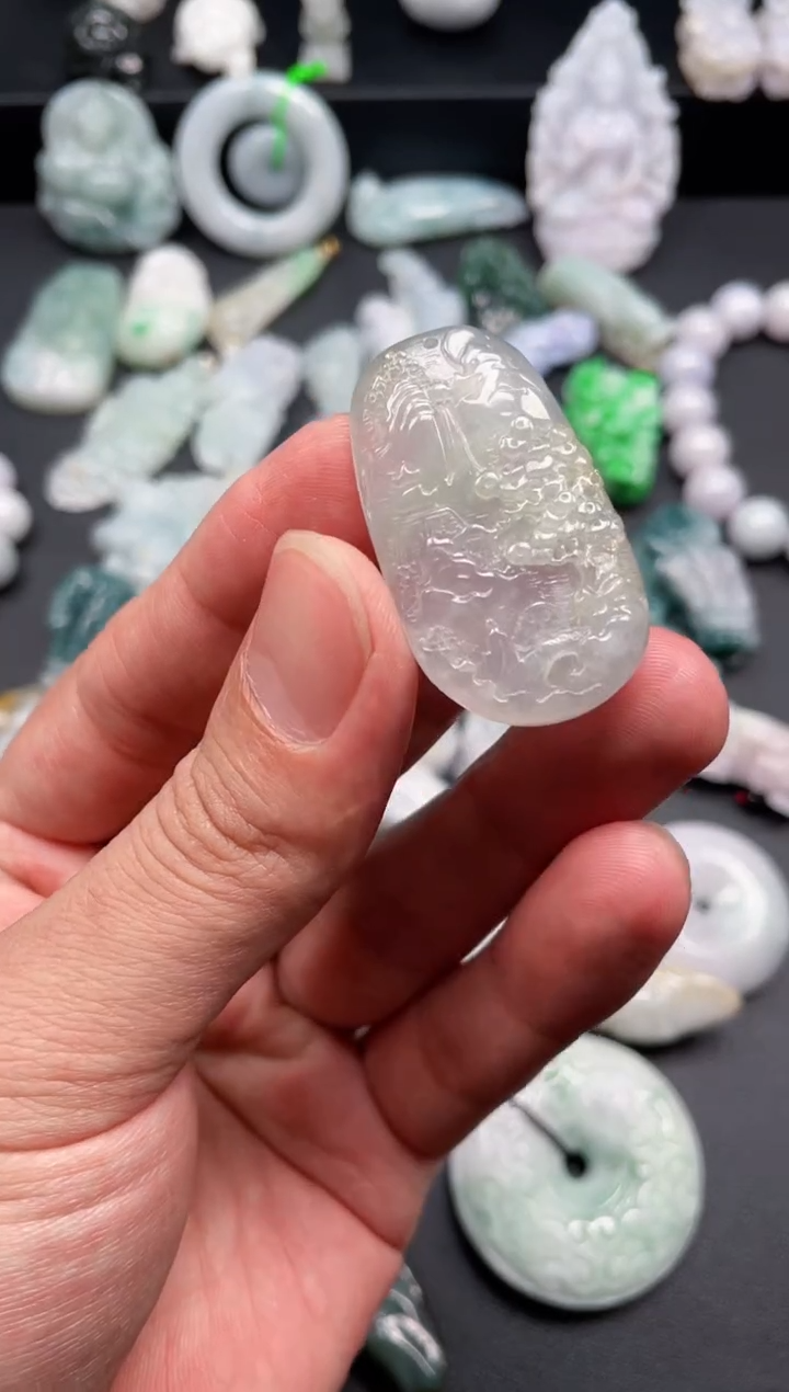 翡翠未镶嵌颈饰天然翡翠a货