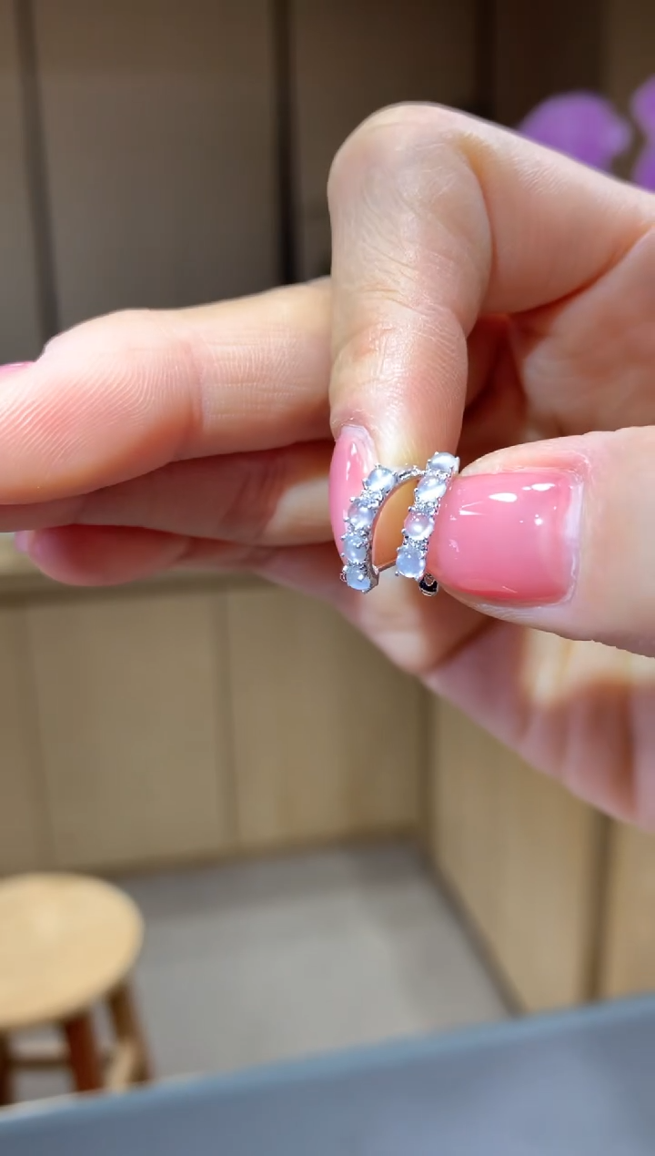 【闪购商品】翡翠耳饰18K金镶嵌|不退不换