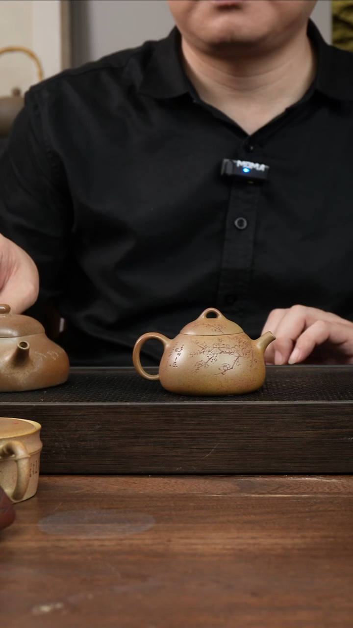 茶杯紫砂小***记黄金柴烧冬心秦权    刻绘   1220CC   