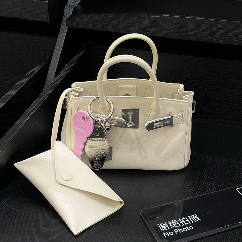 2025款手提包小众包女包时尚通勤斜挎包 M191白色