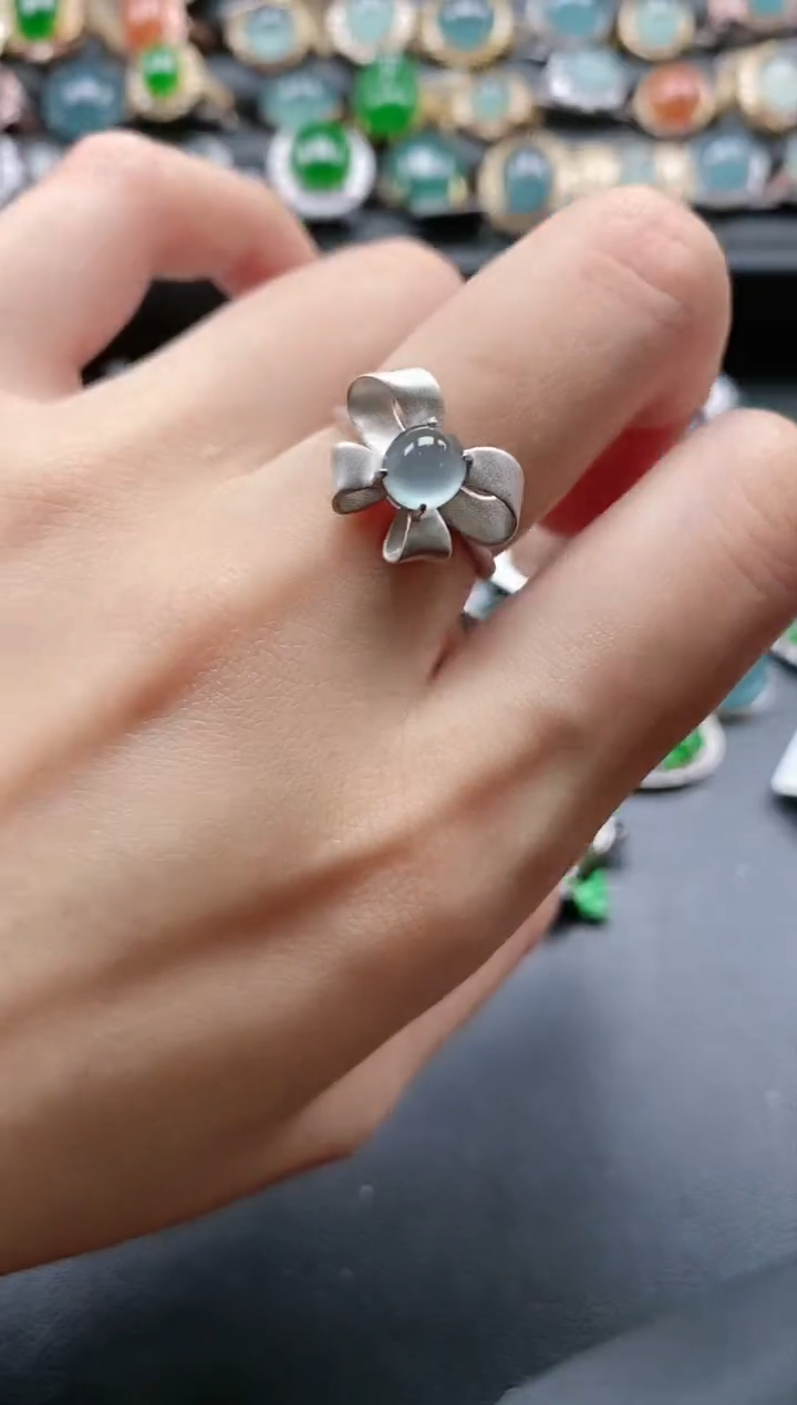 【闪购商品】翡翠戒指银S925镶嵌5151-15