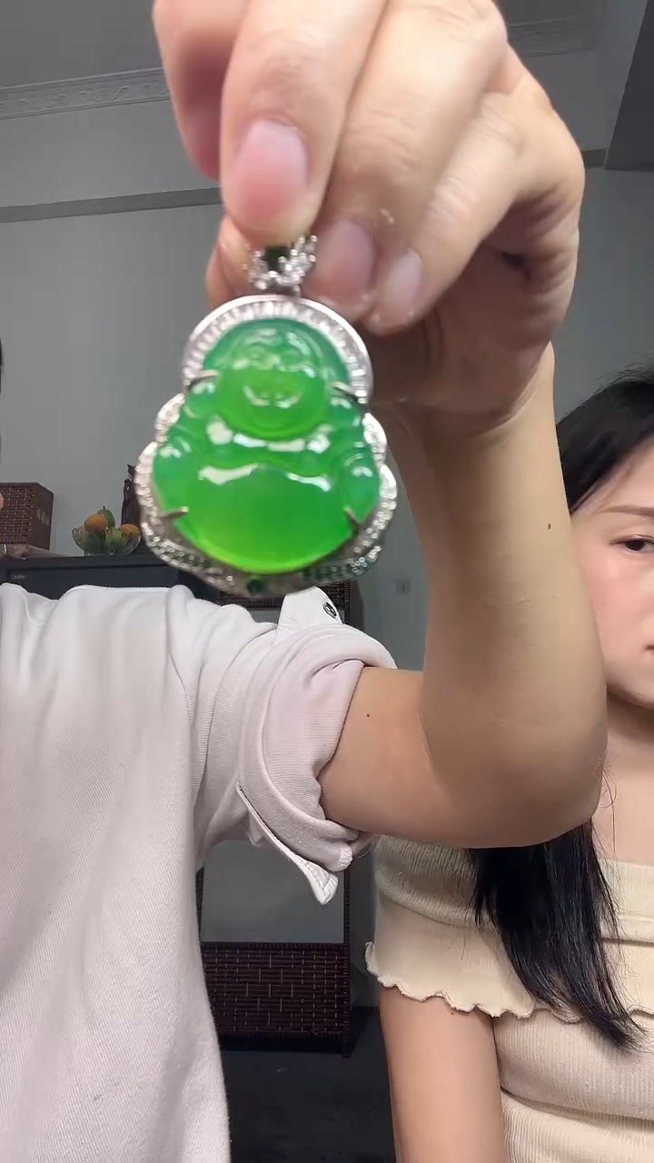 玛瑙/玉髓颈饰合金6764满绿佛公带绳多样性发一个