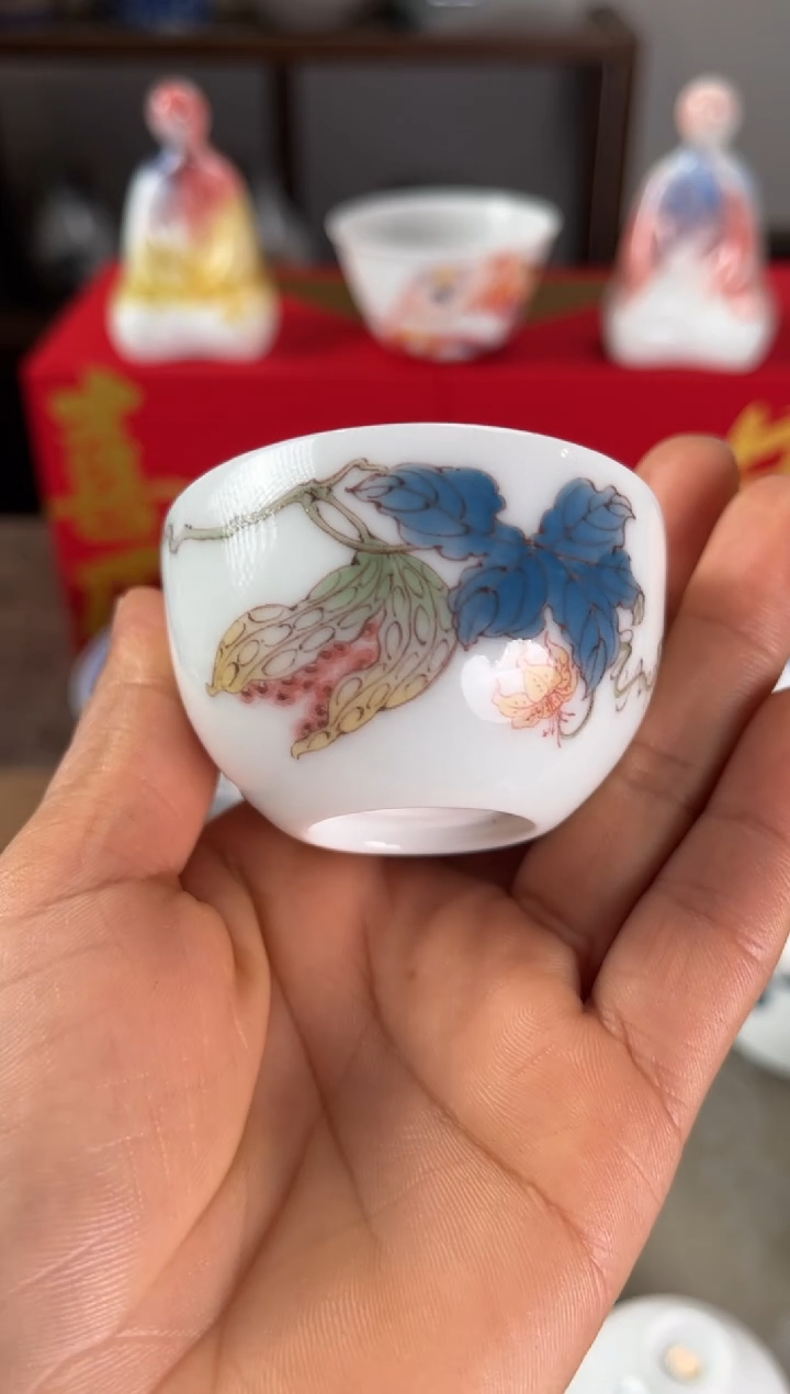 【闪购商品】景德镇文祥窑釉下彩手工陶瓷单杯