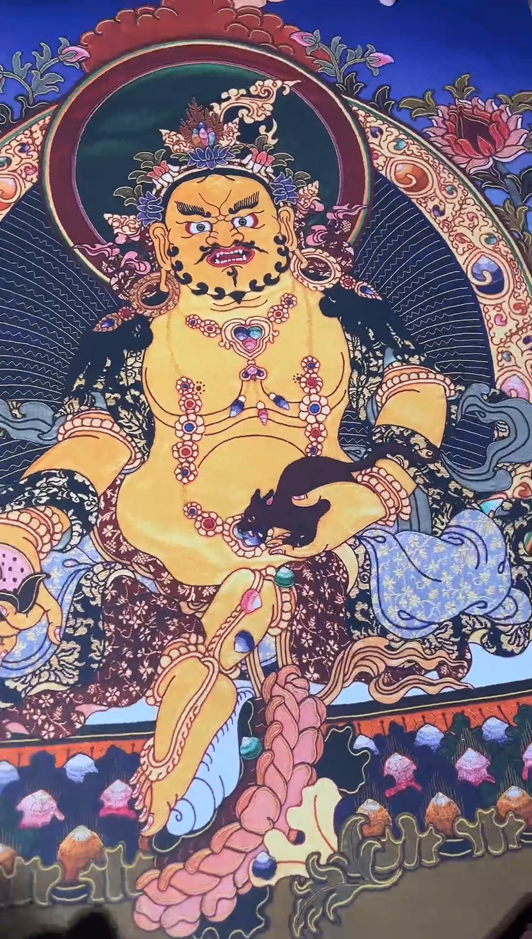 卷轴画菊菊唐卡tk160