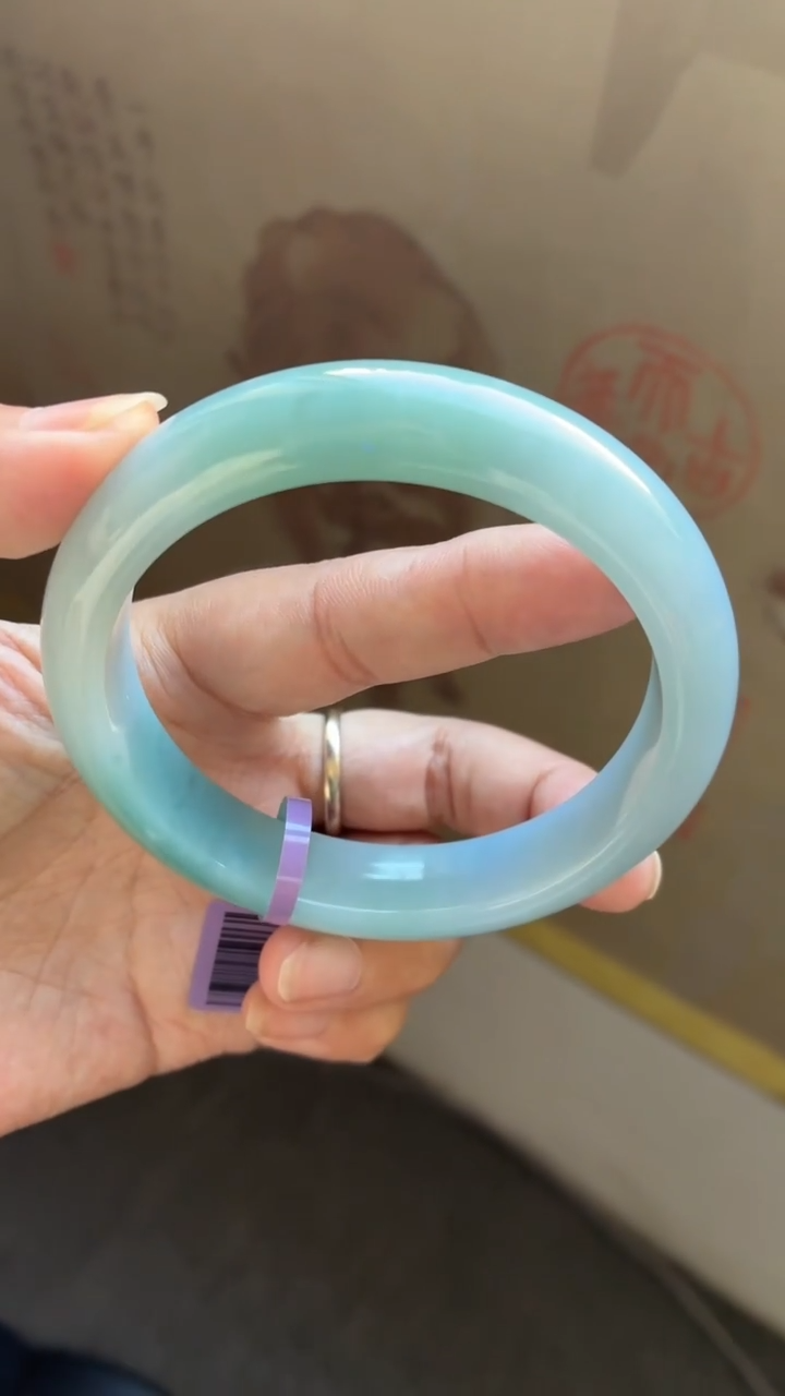 未镶嵌手镯翡翠（老坑梦幻三彩蓝紫绿）9号