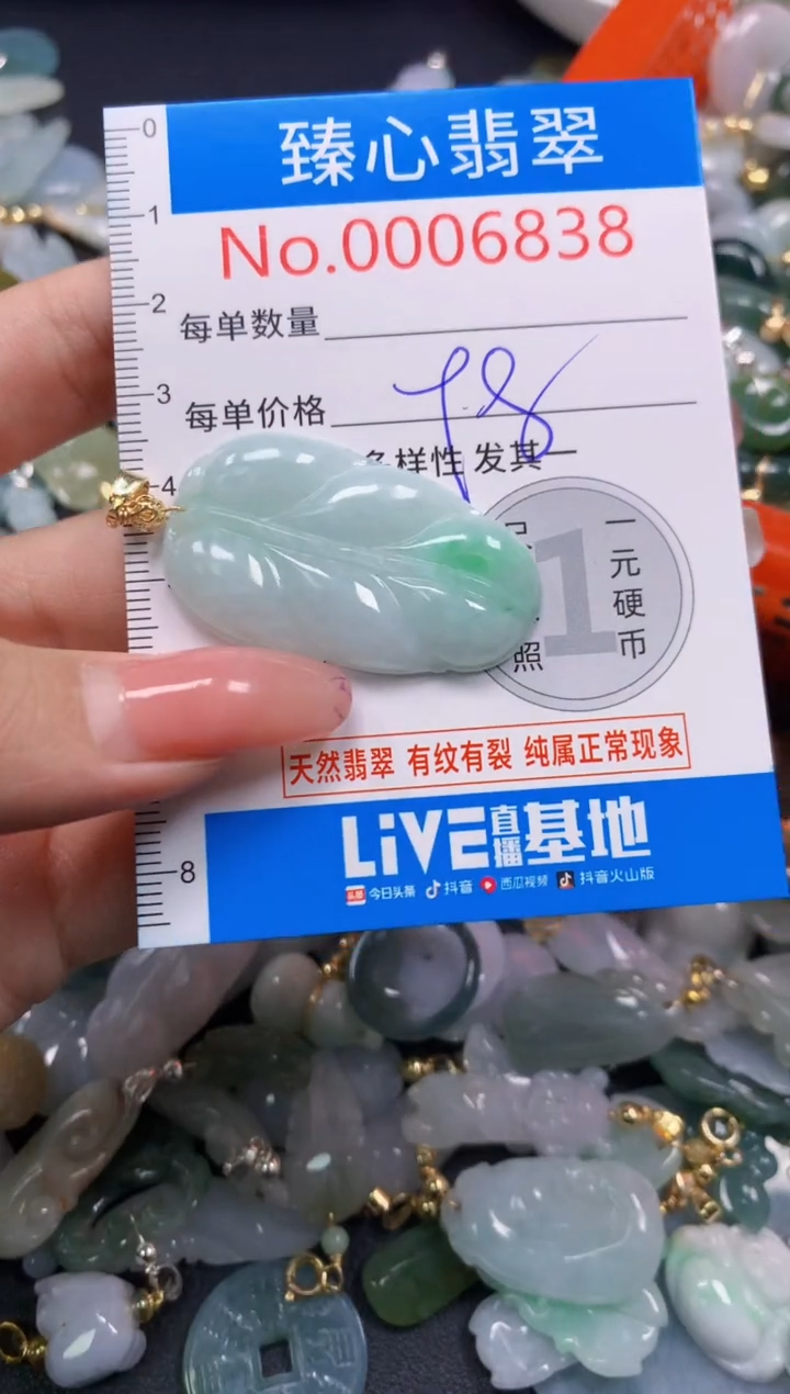 翡翠未镶嵌颈饰6838