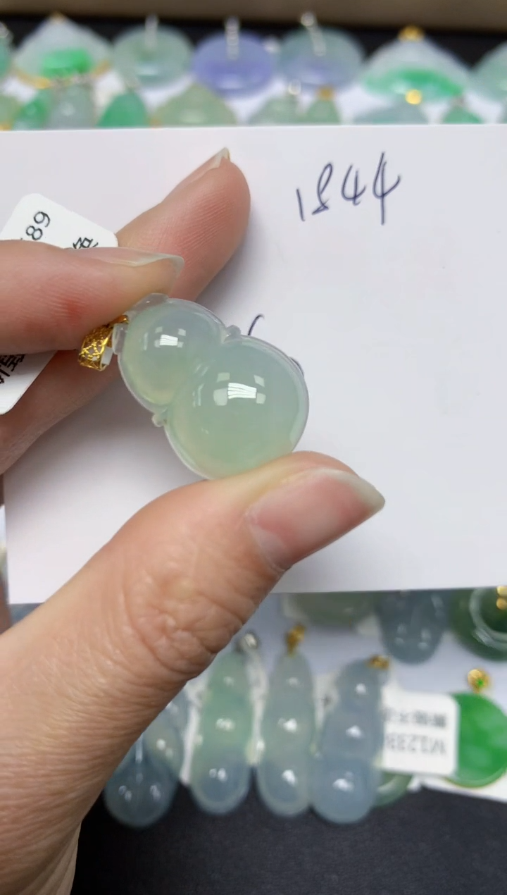 【闪购商品】翡翠颈饰18K金镶嵌 天然翡翠A货