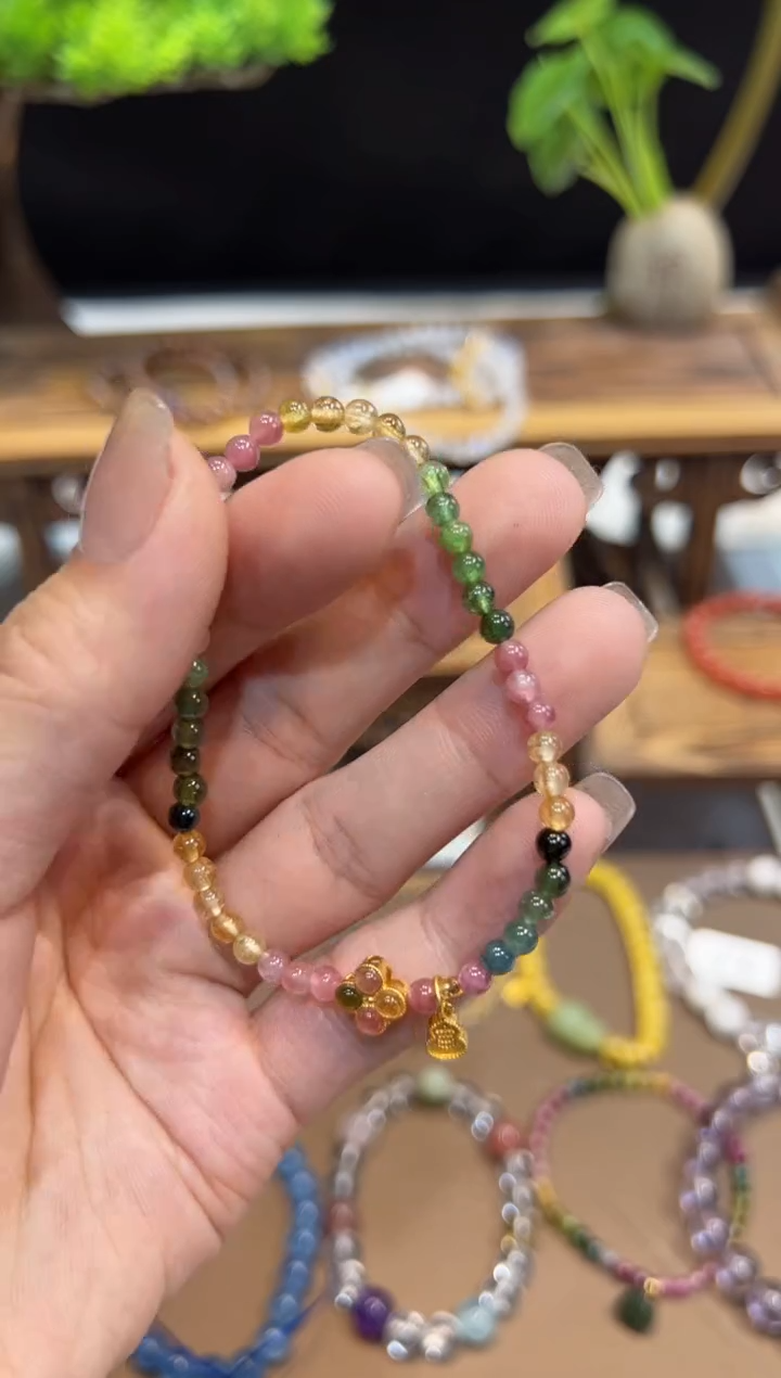 【闪购商品】碧玺手链未镶嵌手饰@@