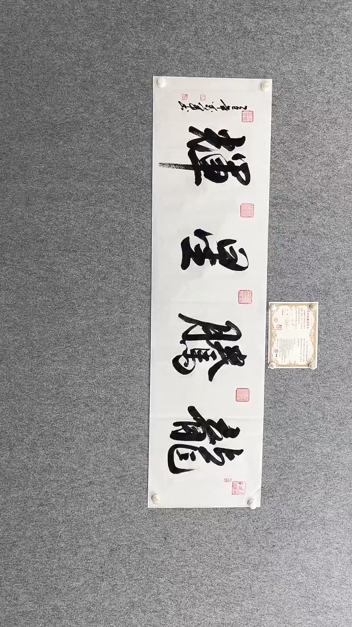 书法王万军180*50龙腾星辉手绘宣纸