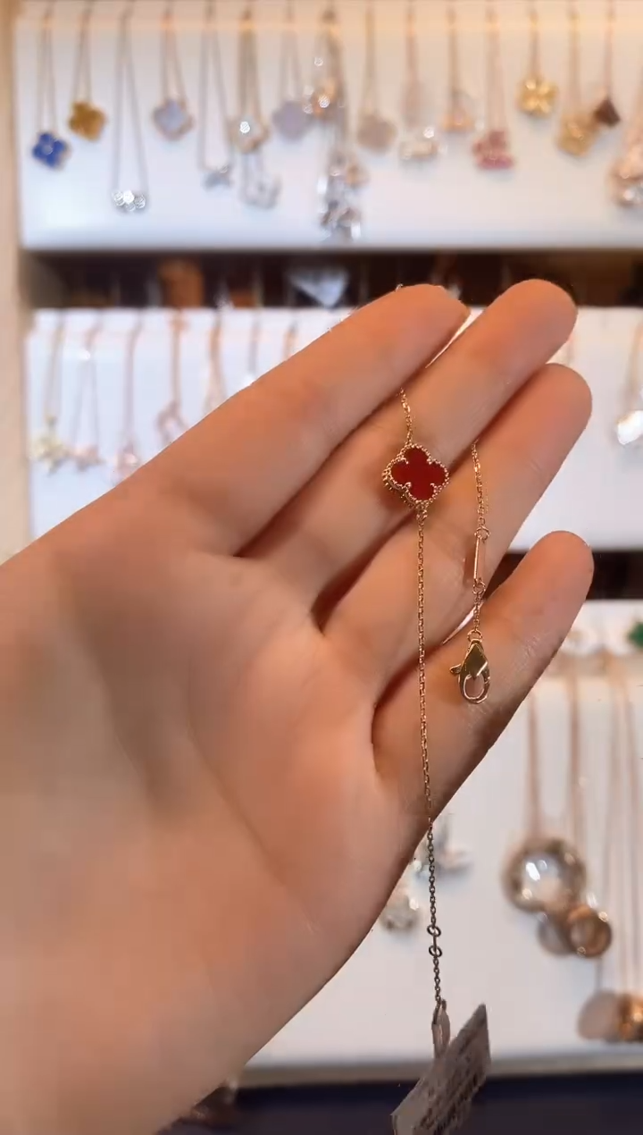 【闪购商品】玛瑙/玉髓手链18K金镶嵌玛瑙k黄