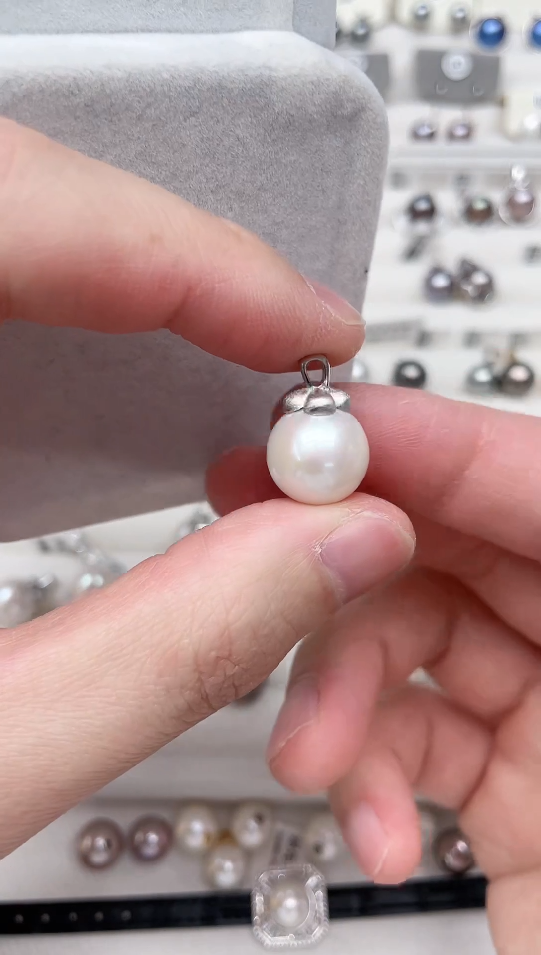 【闪购商品】淡水珍珠吊坠(不含链)银S925镶嵌吊坠