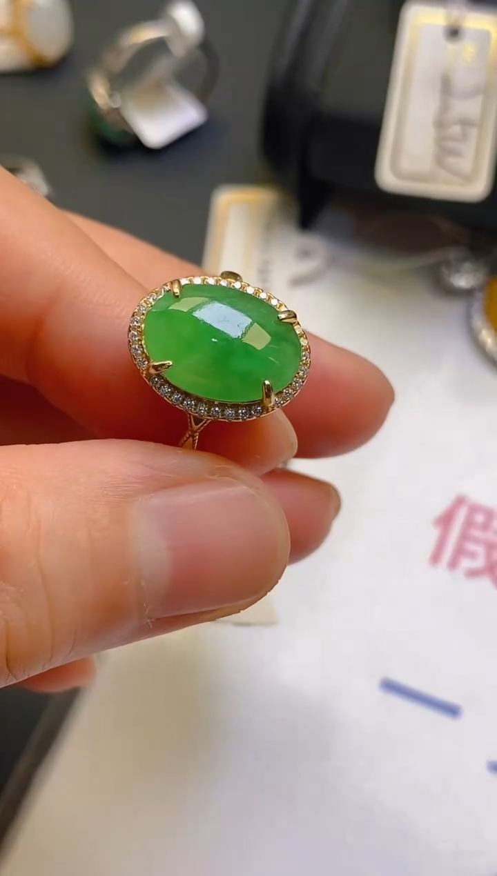 【闪购商品】翡翠耳饰银S925镶嵌天然A货翡翠1