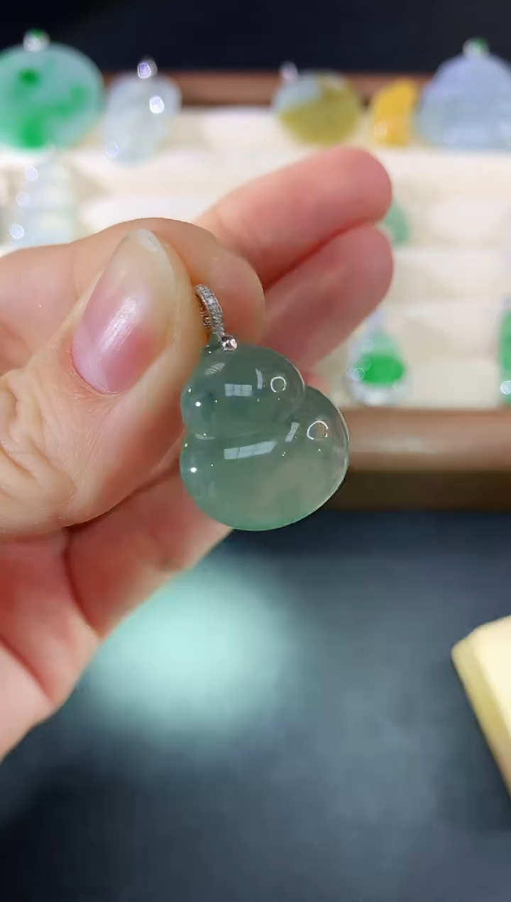 吊坠(不含链)18K金镶嵌翡翠120|2500