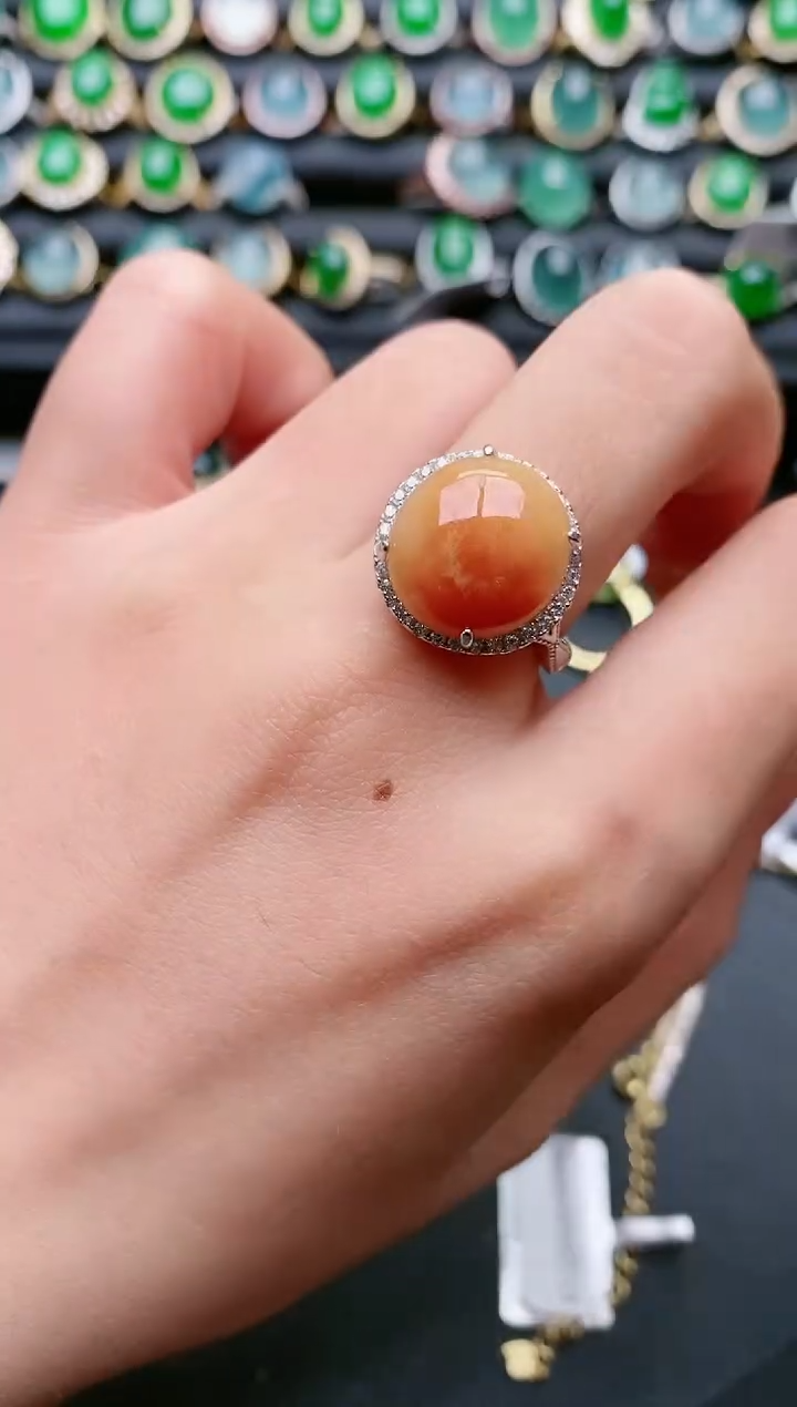 【闪购商品】翡翠戒指银S925镶嵌1111111