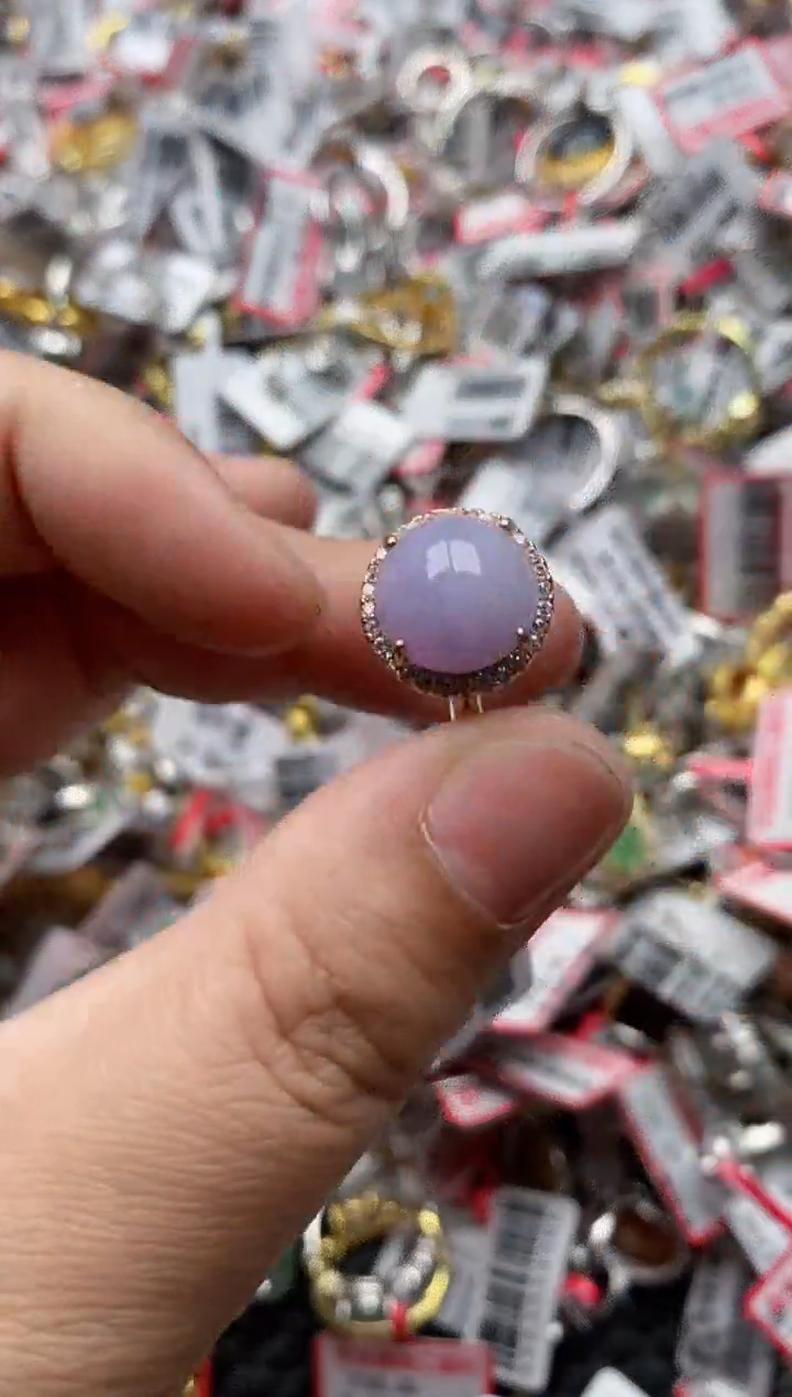 【闪购商品】翡翠戒指银S925镶嵌55555---5