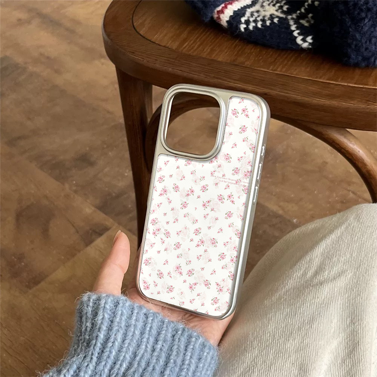 电镀银滴胶满屏字母花网红适用苹果17promax女iphone15手机壳