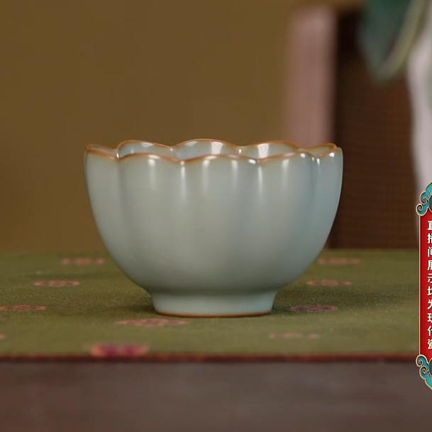 【小乔赏瓷】谢小金莲花杯xxj403