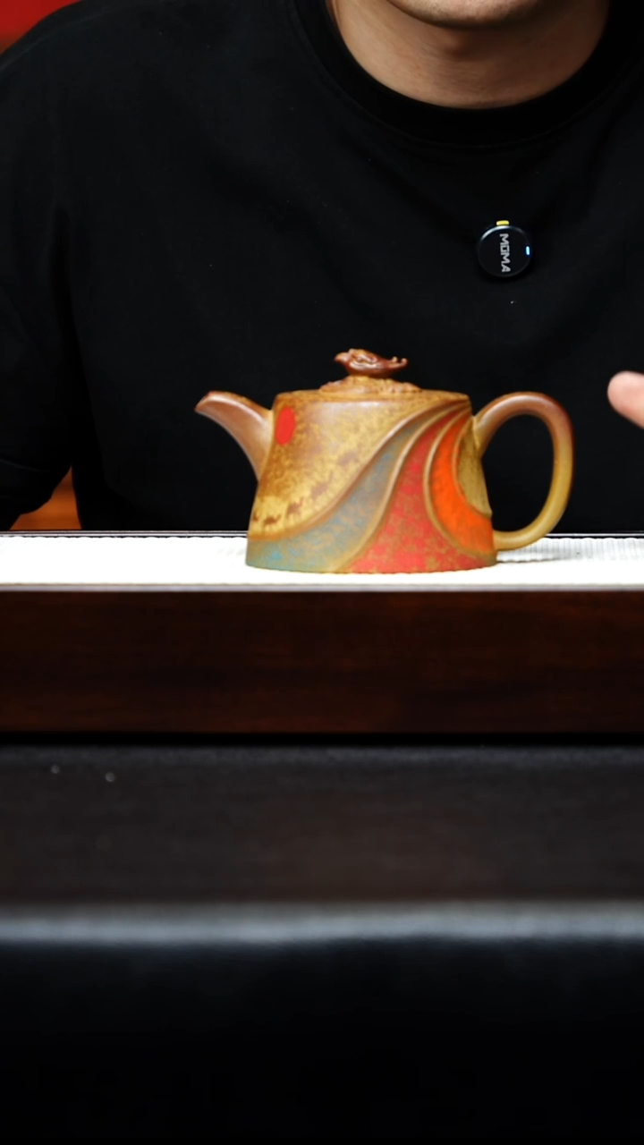 茶壶紫砂宜兴紫砂 汉铎 黄金段泥 冯永生 h061