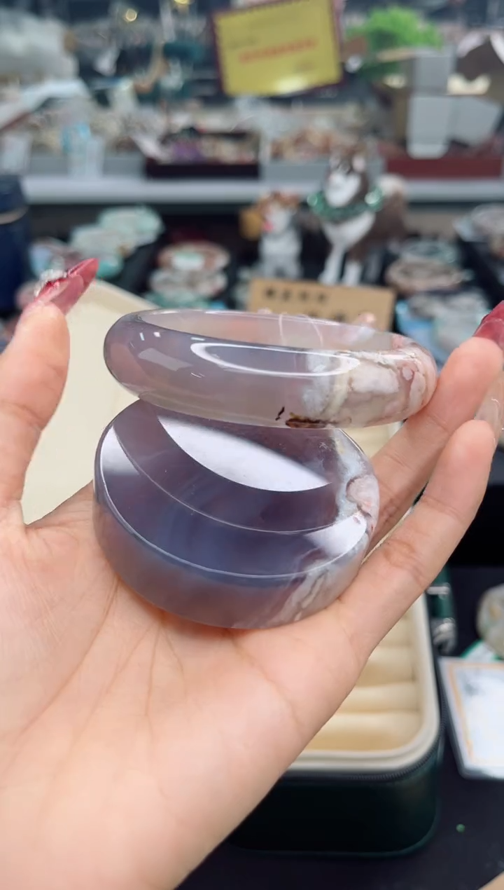 【闪购商品】石英质玉手镯未镶嵌63圈口（赠品镯心）S941507