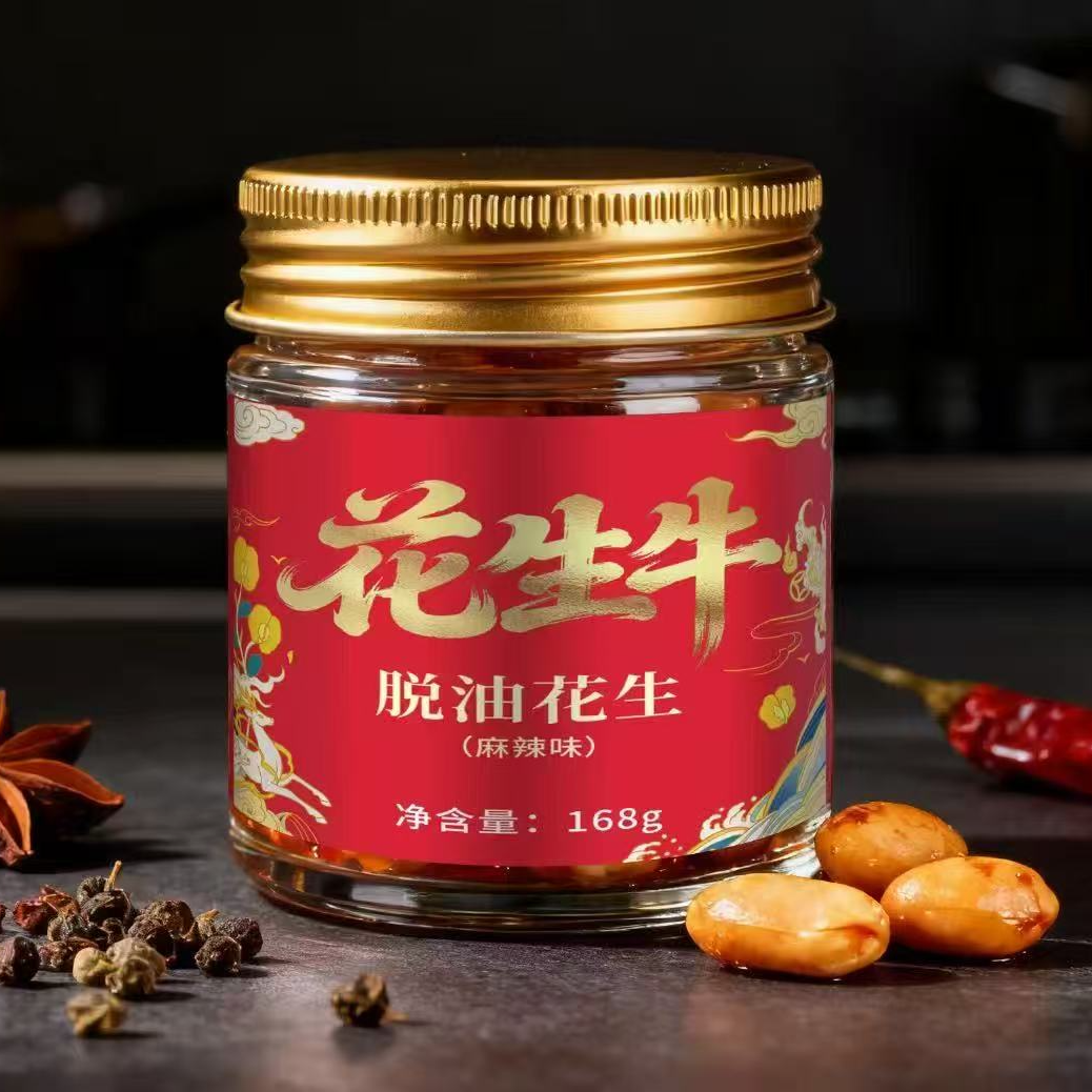 瓶装花生米花生牛家庭装炒货酥脆下酒休闲零食