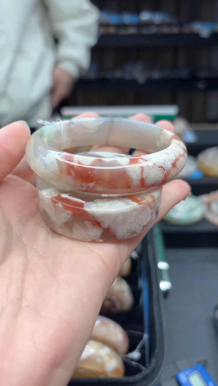 【闪购商品】石英质玉手镯未镶嵌403（55圈赠送镯心）