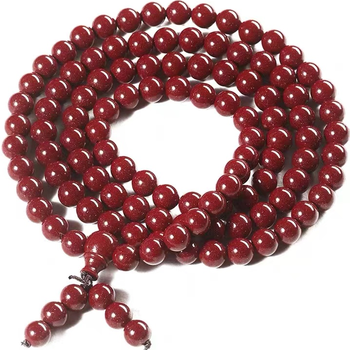 含辰砂工艺品含辰砂工艺品108颗8mm手链朱砂手串