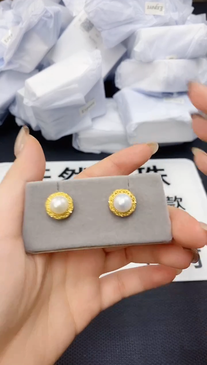 未镶嵌耳饰淡水珍珠ED1058