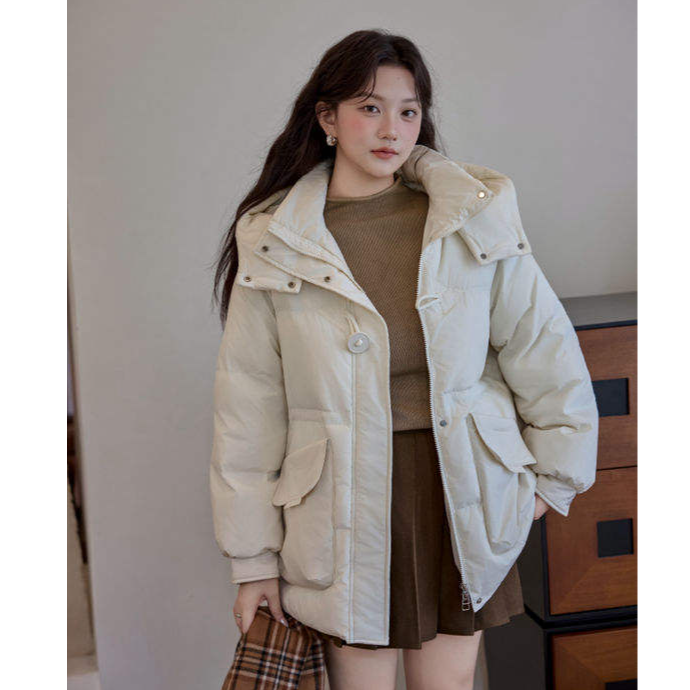 笑笑大码冬季韩版百搭羽绒服1011 