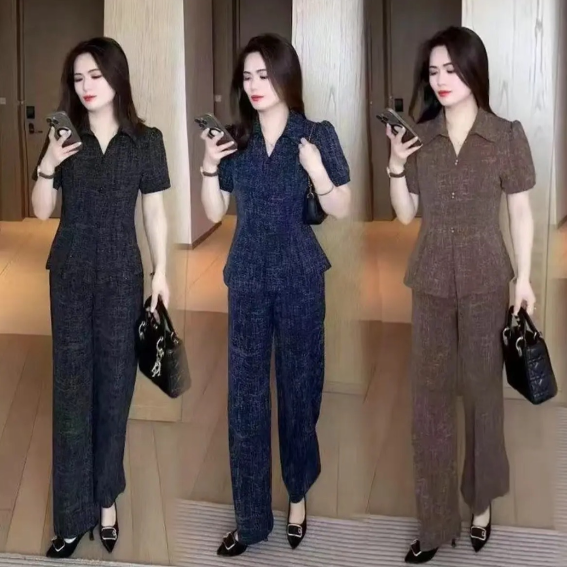 2025夏季新款时尚穿搭气质洋气收腰显瘦不挑人短袖套装