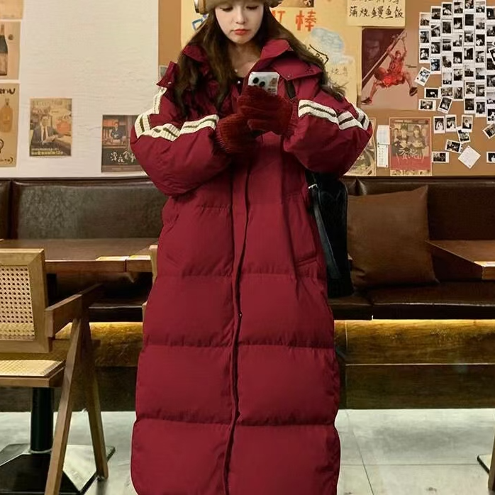 W2女装现货羽绒服时尚潮流中长款加厚保暖