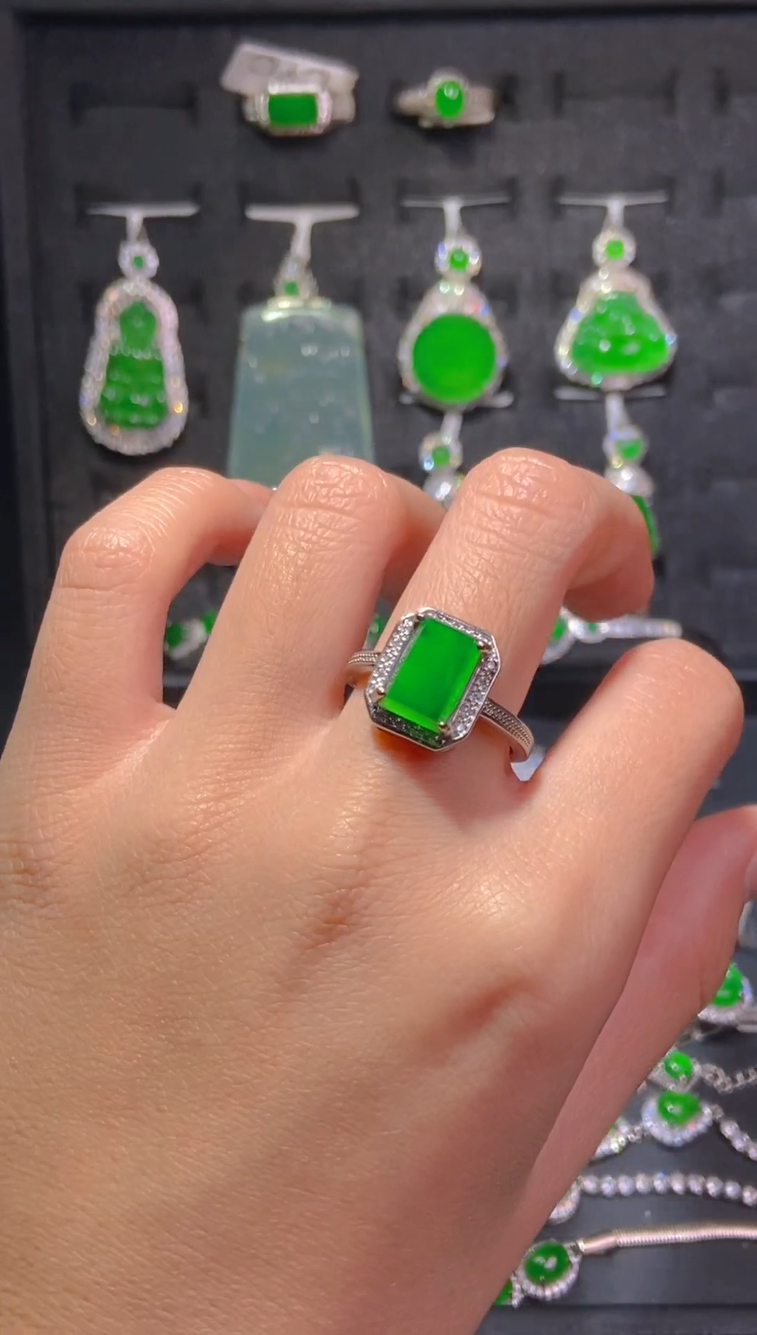 【闪购商品】翡翠戒指未镶嵌天然翡翠A货61