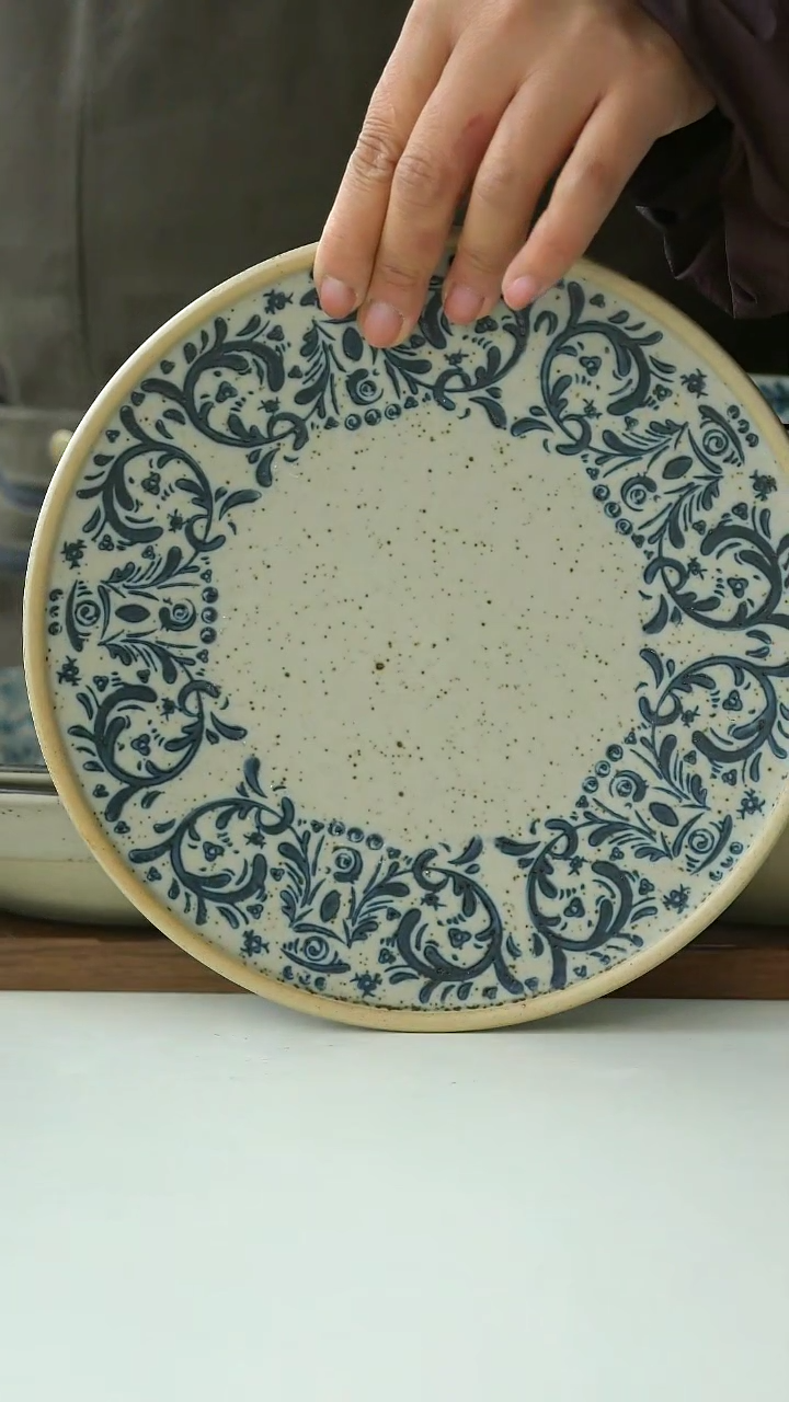 【闪购商品】陶瓷鸢尾花早餐盘21cm@4-2@