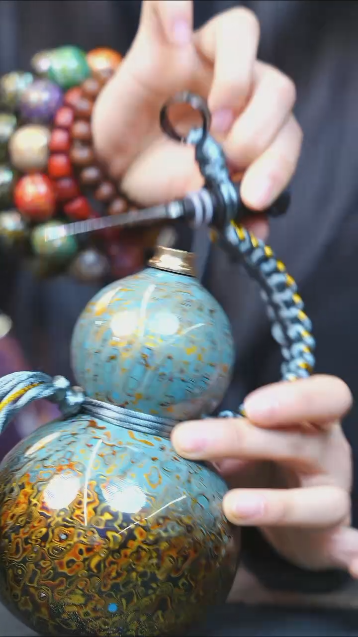 【闪购商品】WV188漆艺酒葫芦不包手串及旋转底座