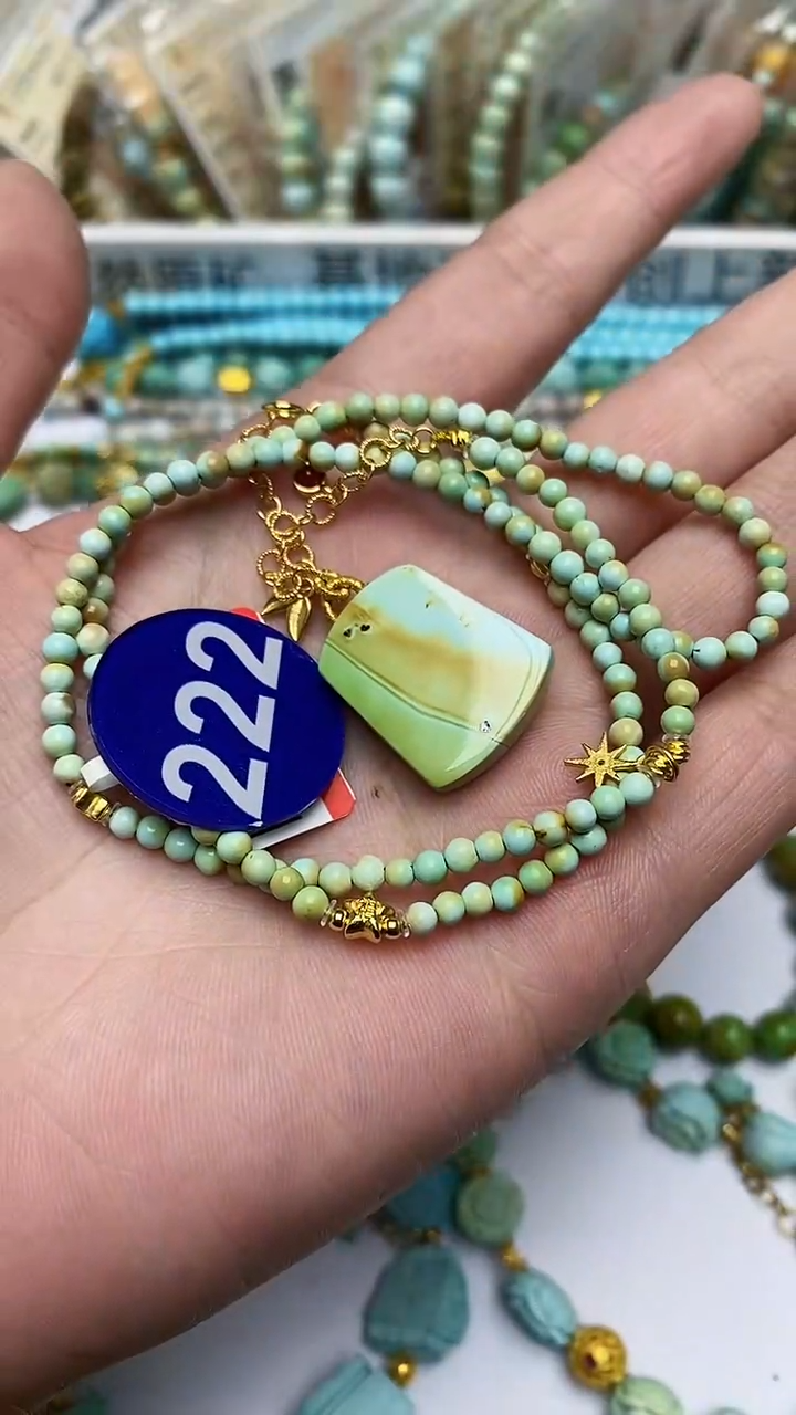 【闪购商品】绿松石项链银S925镶嵌222