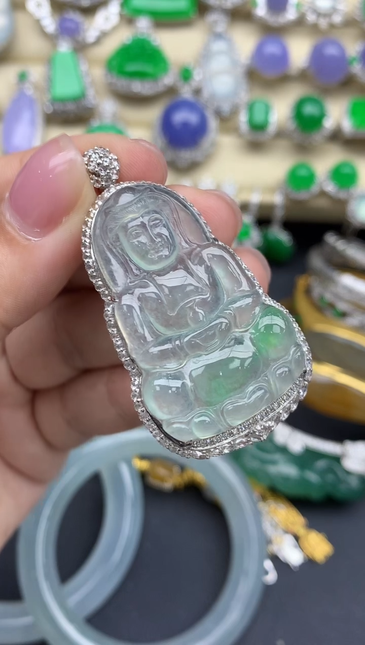 【闪购商品】翡翠颈饰18K金镶嵌881-中国好珍宝