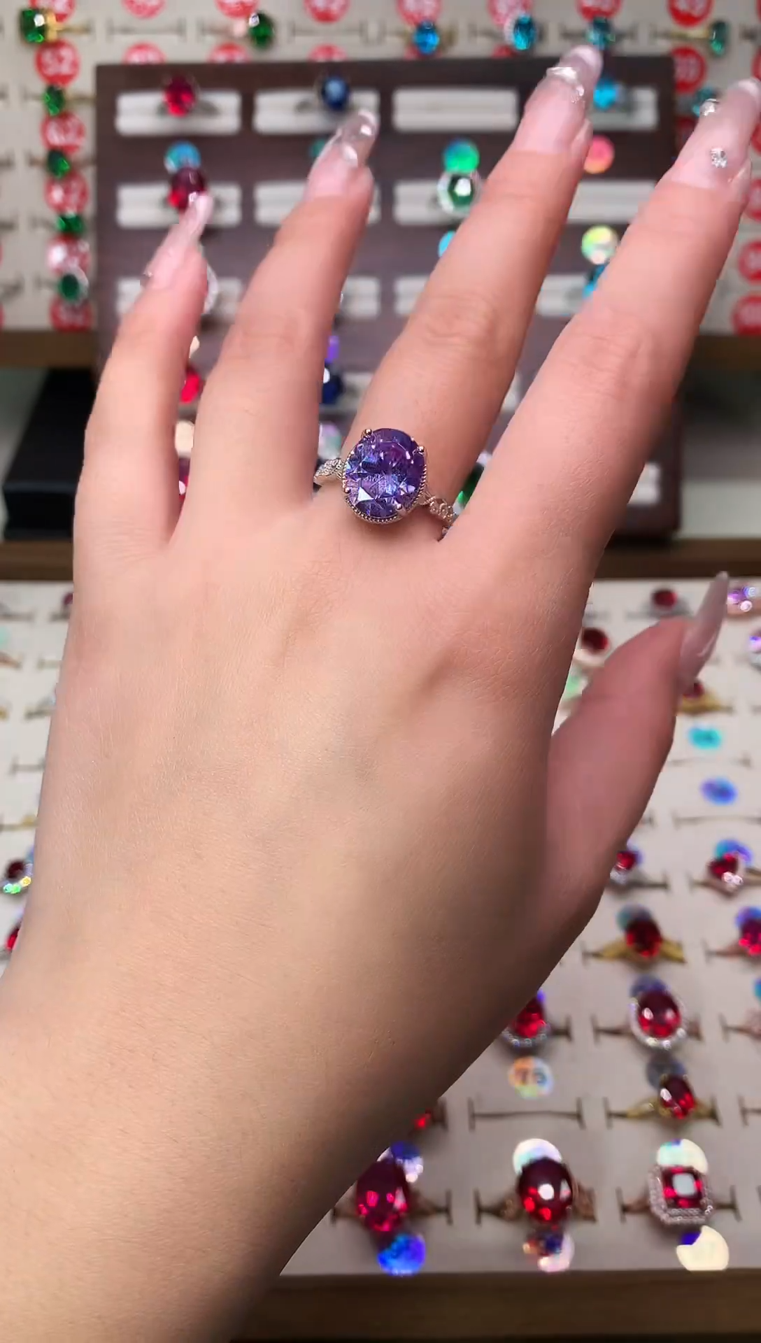 无925银典藏 轻奢 帝王紫紫色系10*1戒指