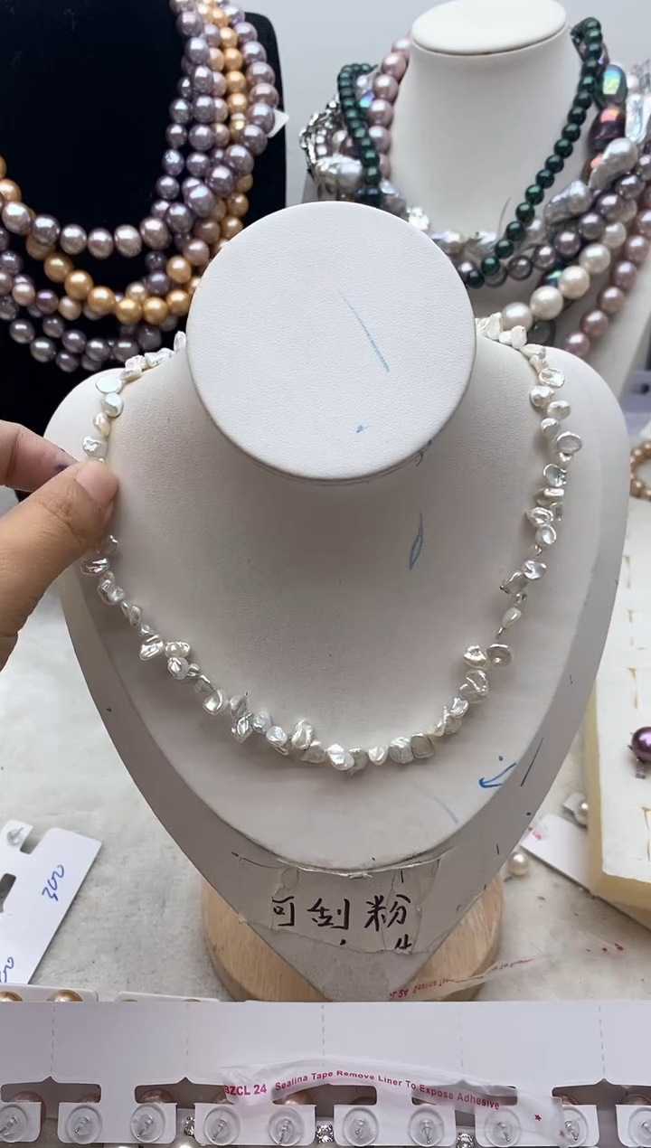 【闪购商品】淡水珍珠颈饰钛钢129
