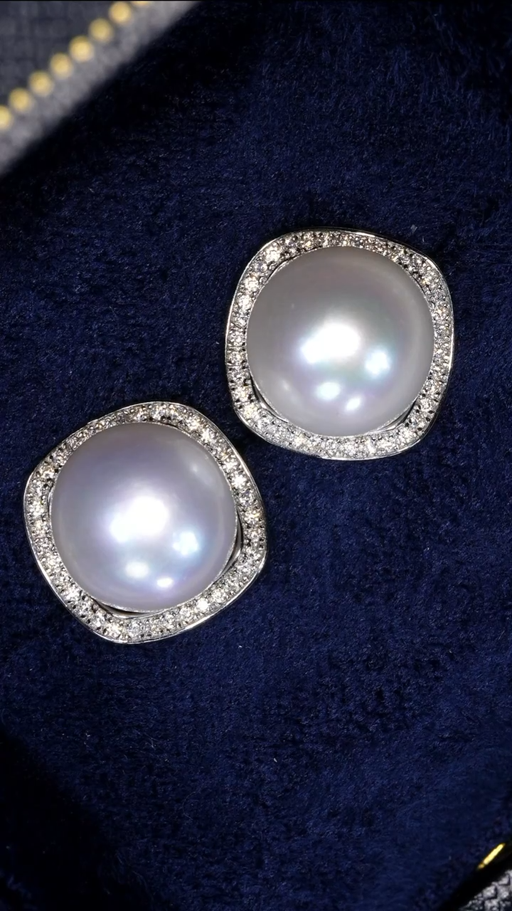 【闪购商品】淡水珍珠耳钉银S925镶嵌淡水珍珠耳钉