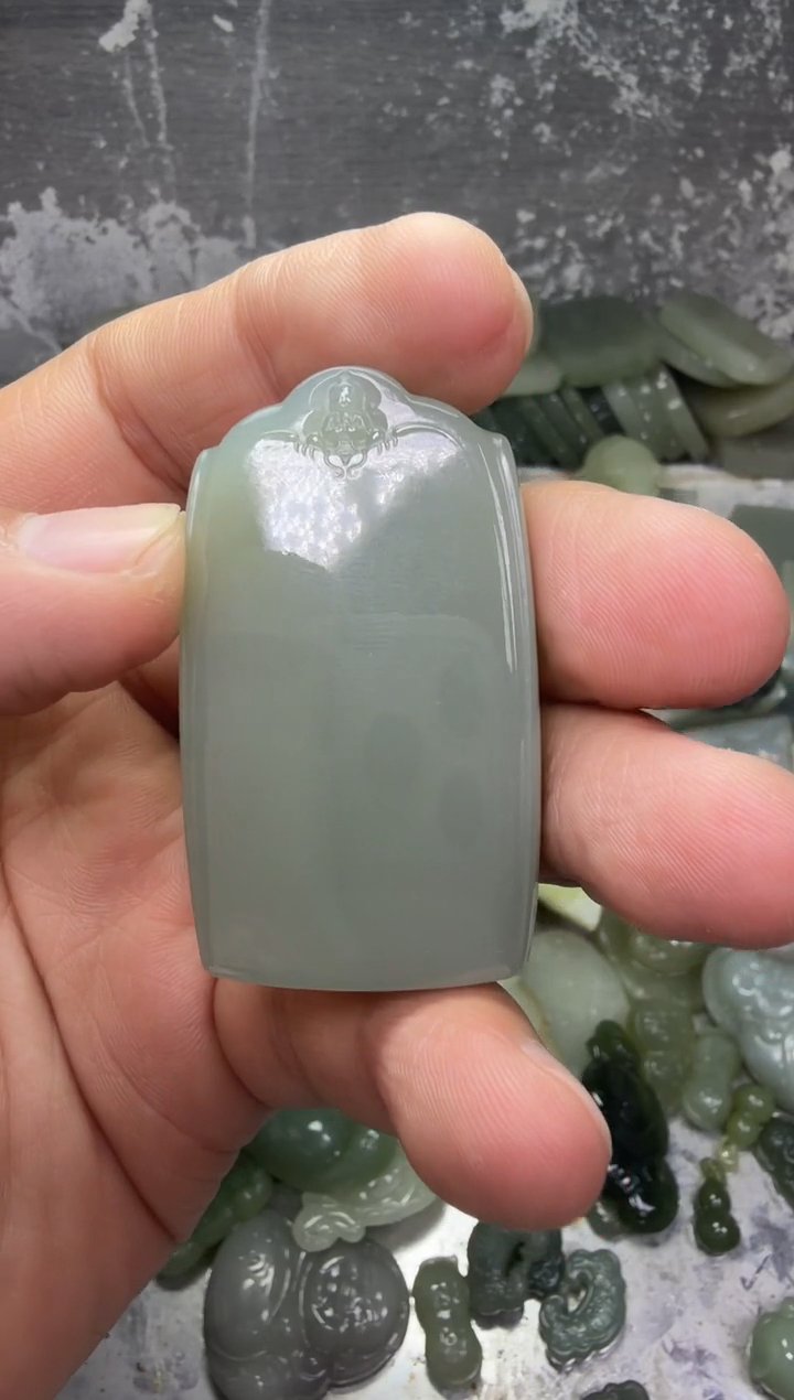 颈饰未镶嵌和田玉无事牌