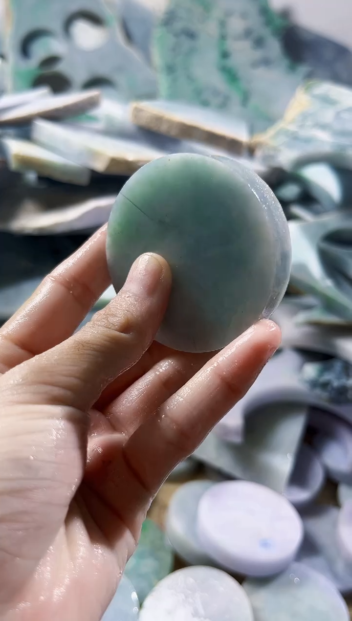 翡翠裸石缅甸翡翠A货柠3232