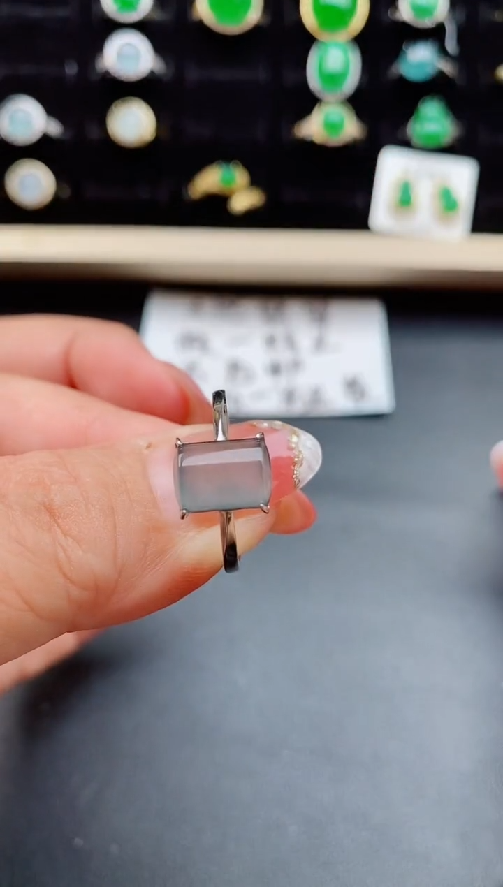 【闪购商品】翡翠戒指银S925镶嵌5080505