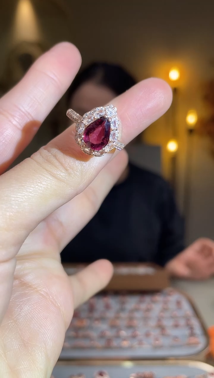 银S925镶嵌手饰碧玺手饰