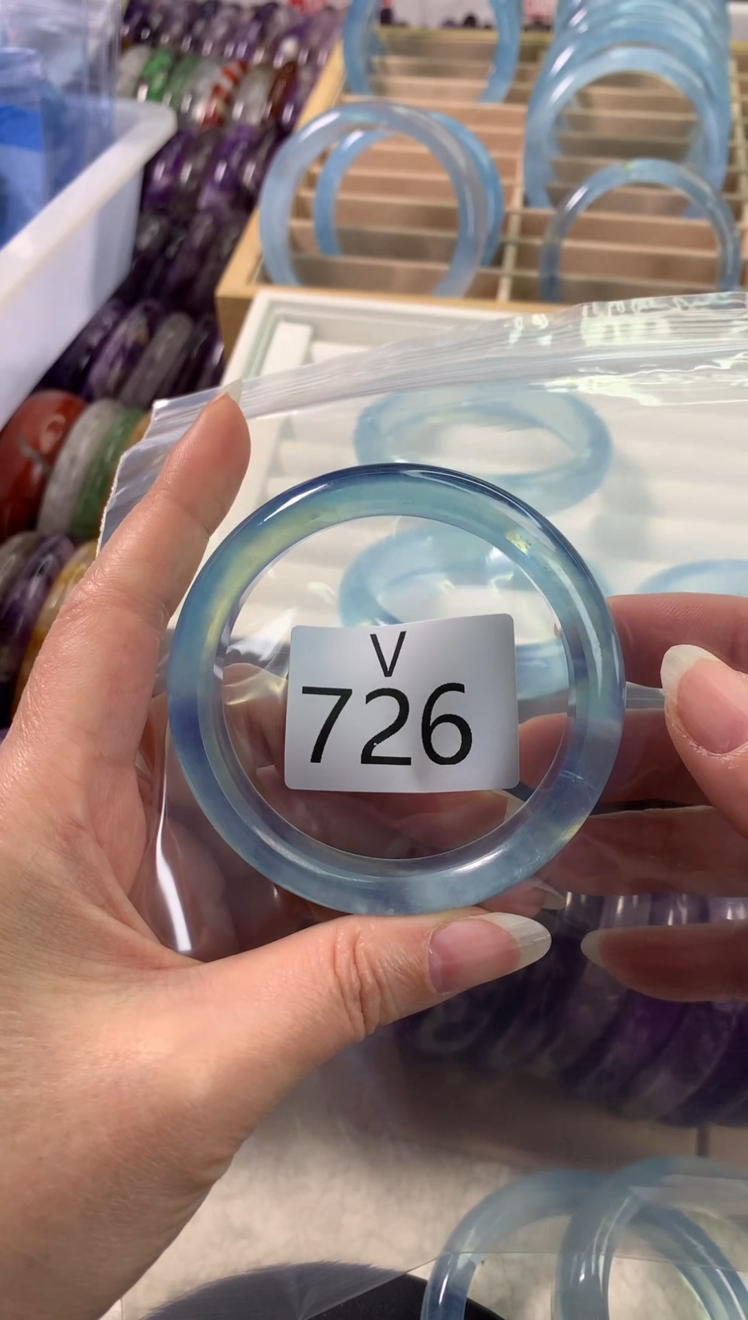 【闪购商品】水晶水晶手镯V未镶嵌726-57