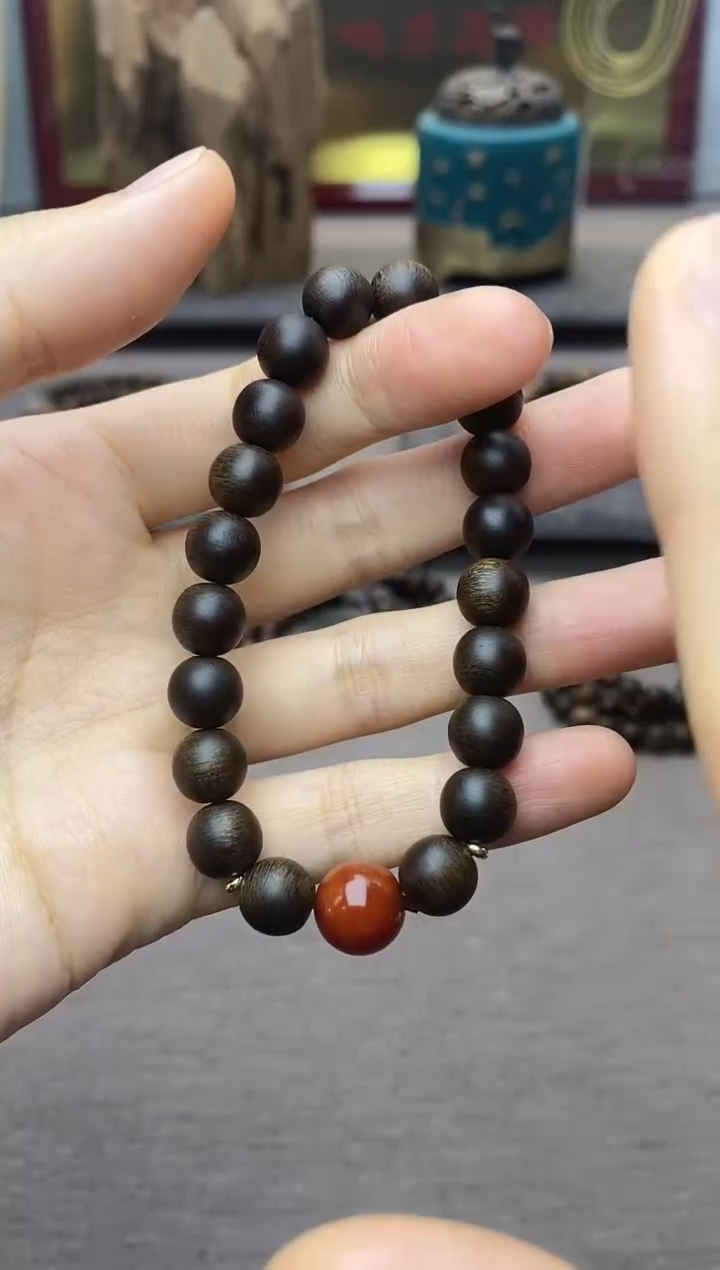 手串沉香木单圈越南芽庄白棋楠0.8 沉水