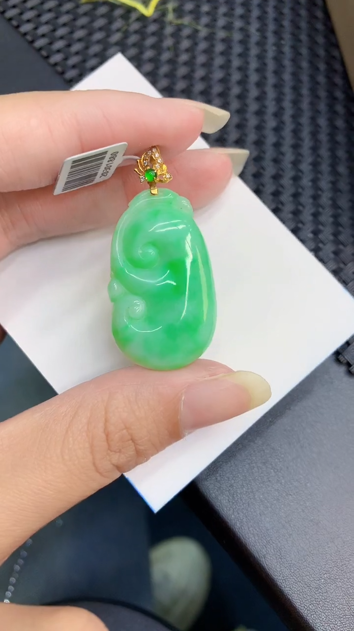 【闪购商品】翡翠颈饰18K金镶嵌            8