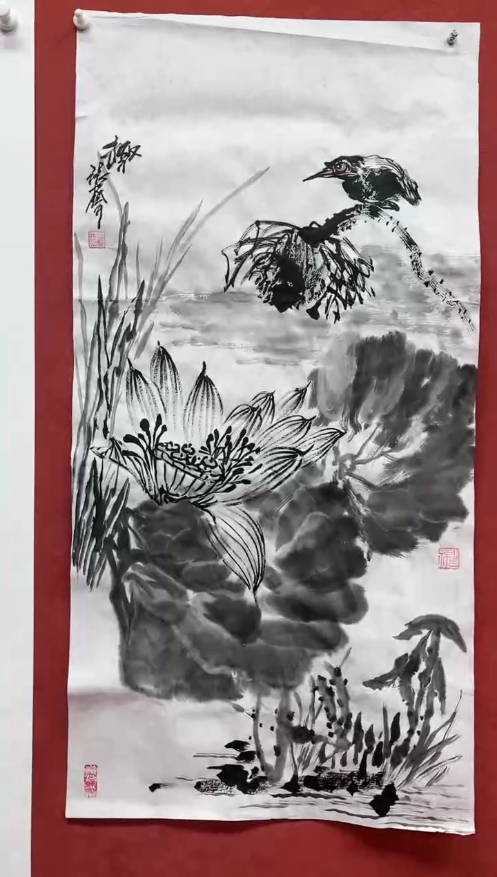 【闪购商品】书法张艺国画作品墨荷