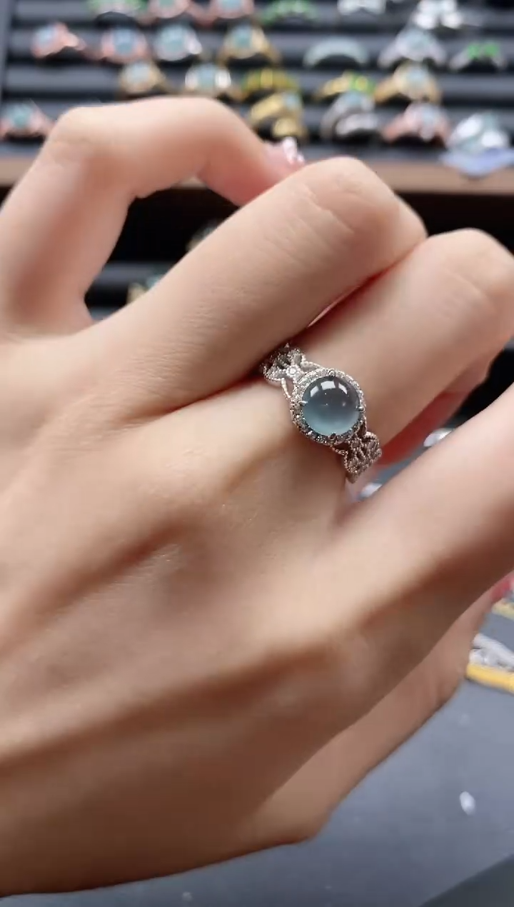 【闪购商品】翡翠戒指银S925镶嵌51151