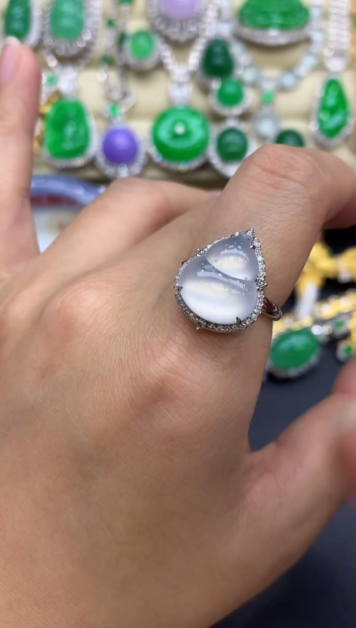 18K金镶嵌戒指翡翠479-中国好珍宝